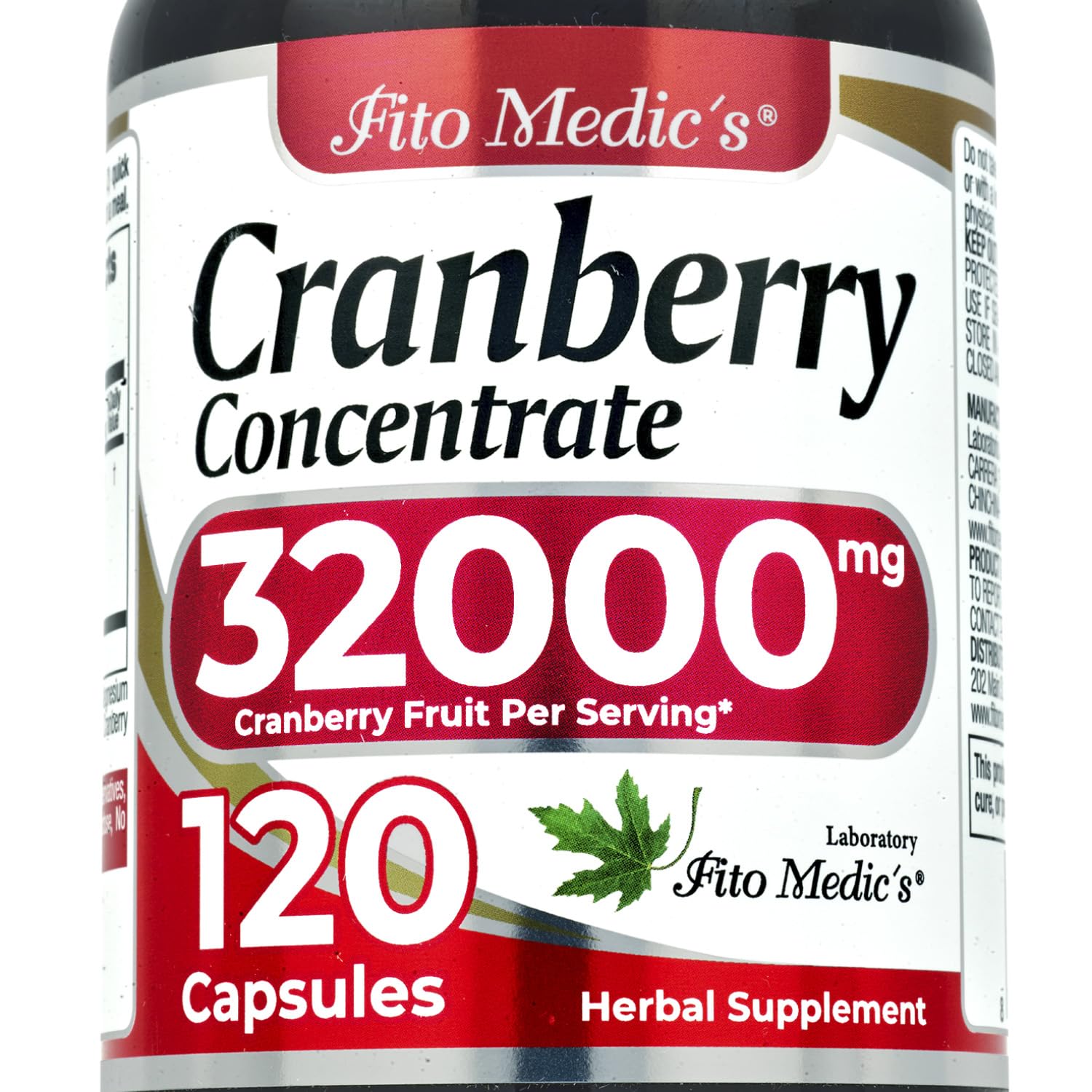 FITO MEDIC'S Cranberry Pills bottle supports easy daily supplementation.
