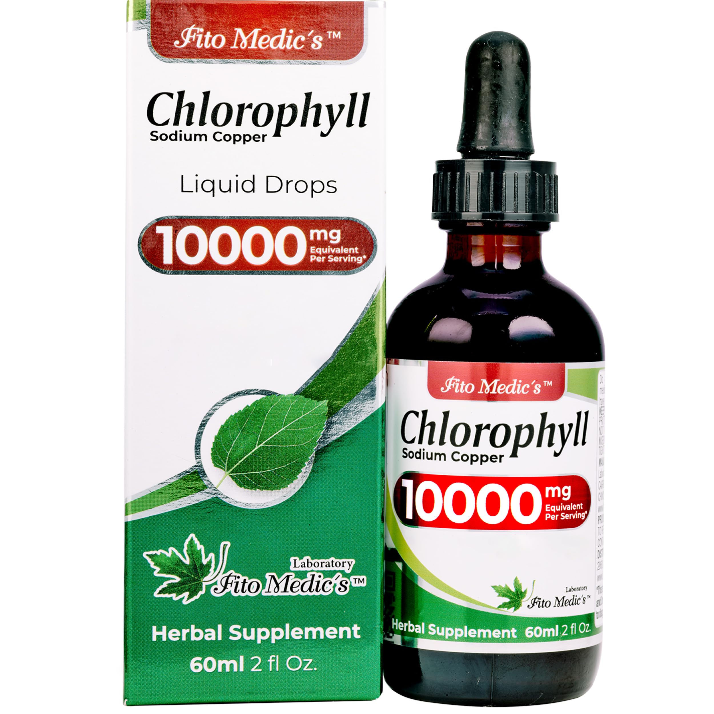 FITO MEDIC'S Lab liquid chlorophyll dropper ready for precise dosing during morning routine.