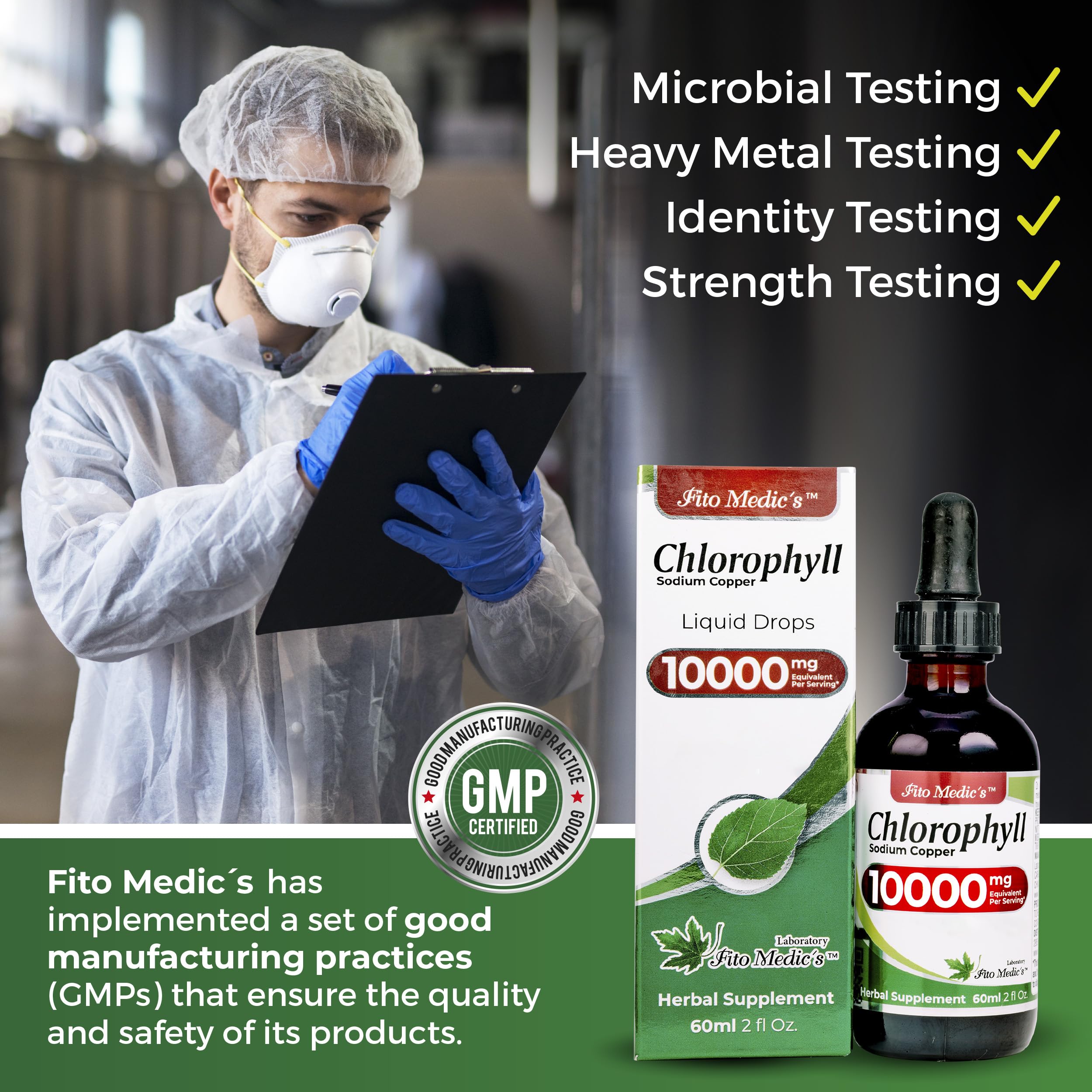 FITO MEDIC'S Lab drops on desk, ready to add to water.