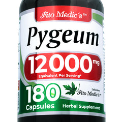 FITO MEDIC'S Pygeum bottle close-up emphasizing ultra high absorption.