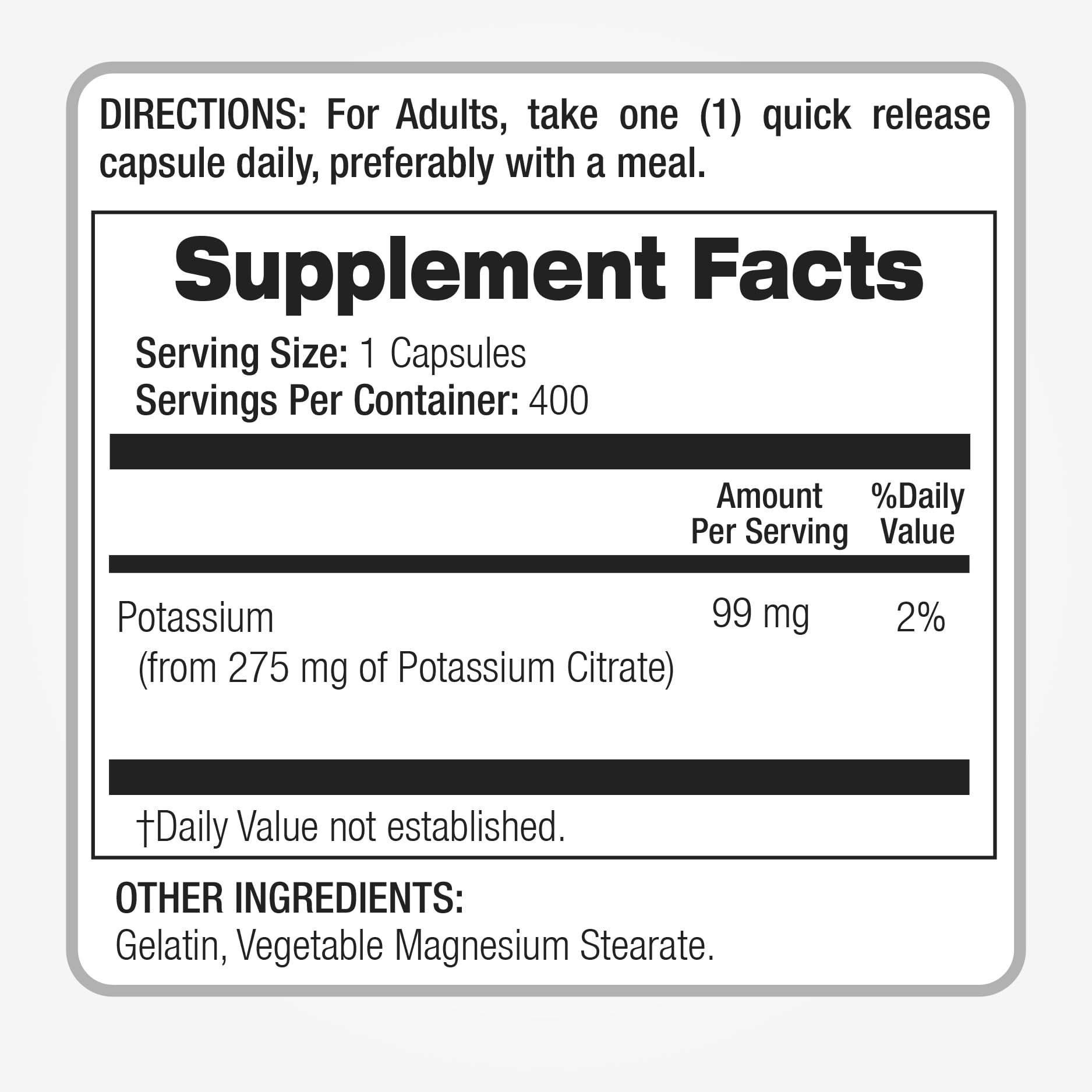 Two-bottle display of FITO MEDIC'S Potassium Citrate pack for ongoing supplementation.