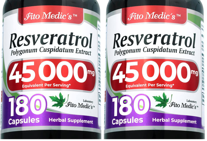 FITO MEDIC'S Resveratrol bottle front highlights premium extract for daily wellness.