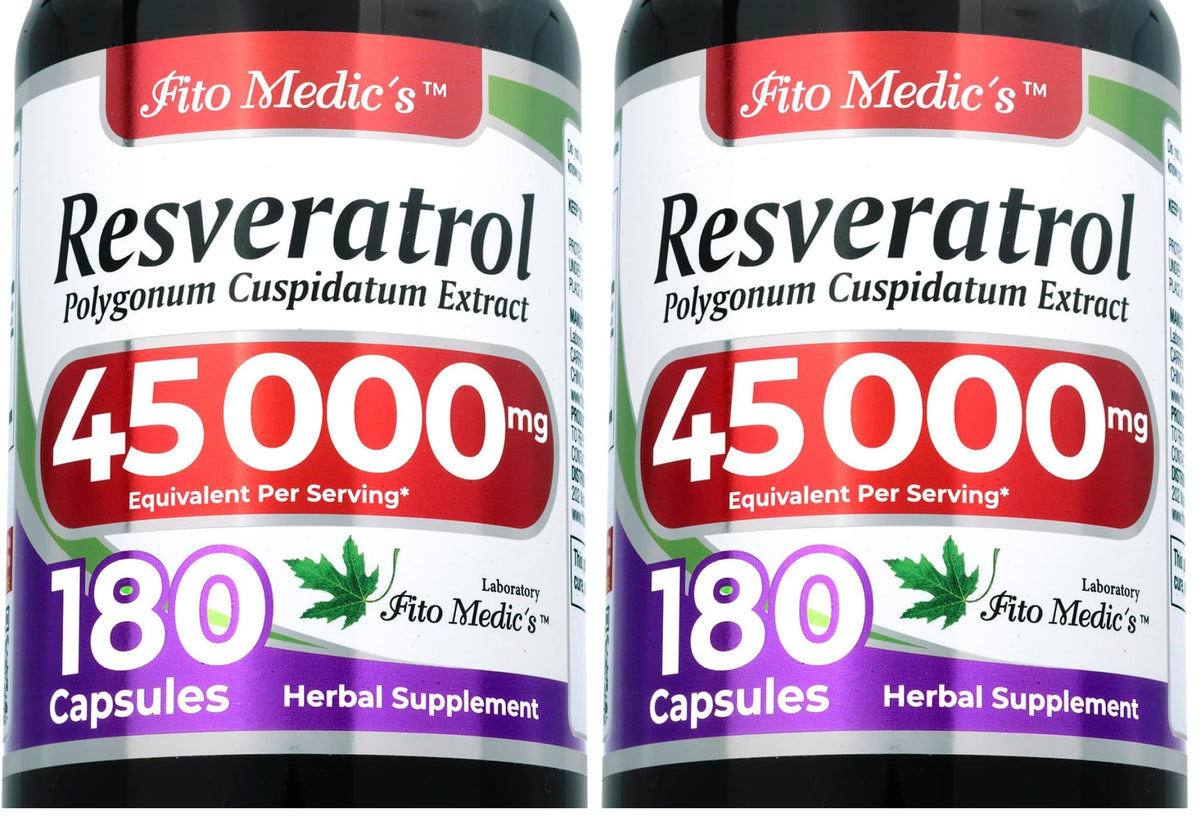 FITO MEDIC'S Resveratrol bottle front highlights premium extract for daily wellness.