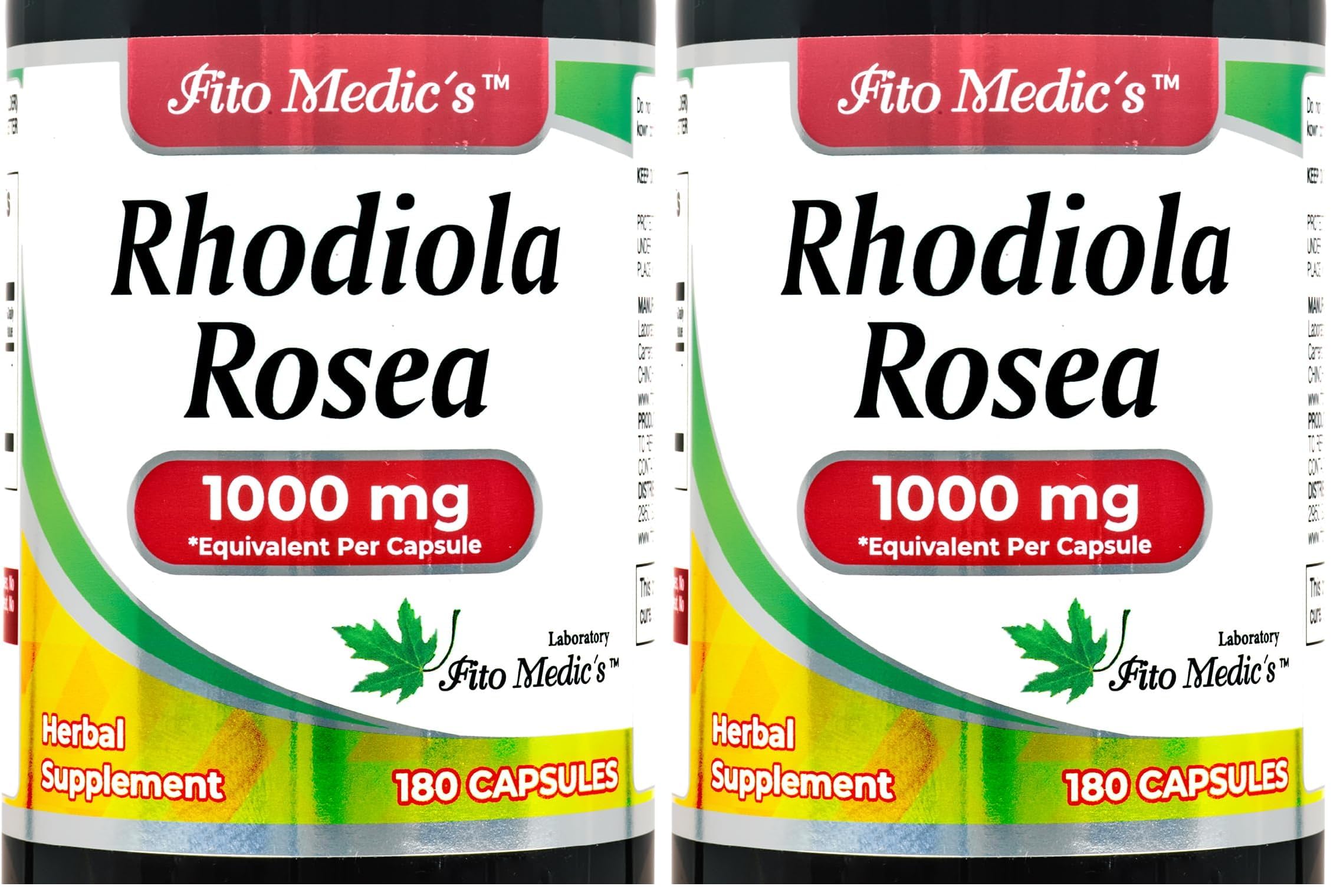 FITO MEDIC'S Rhodiola Rosea bottle with 180 capsules for steady energy