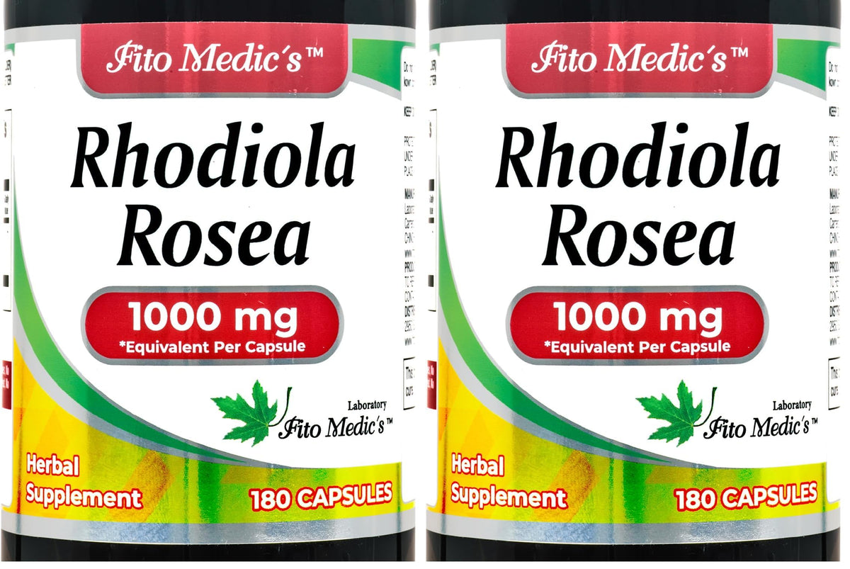 FITO MEDIC'S Rhodiola Rosea bottle with 180 capsules for steady energy