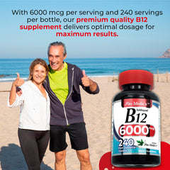 Fito Medic's Vitamin B12 Sublingual bottle back detailing dosage for easy tracking