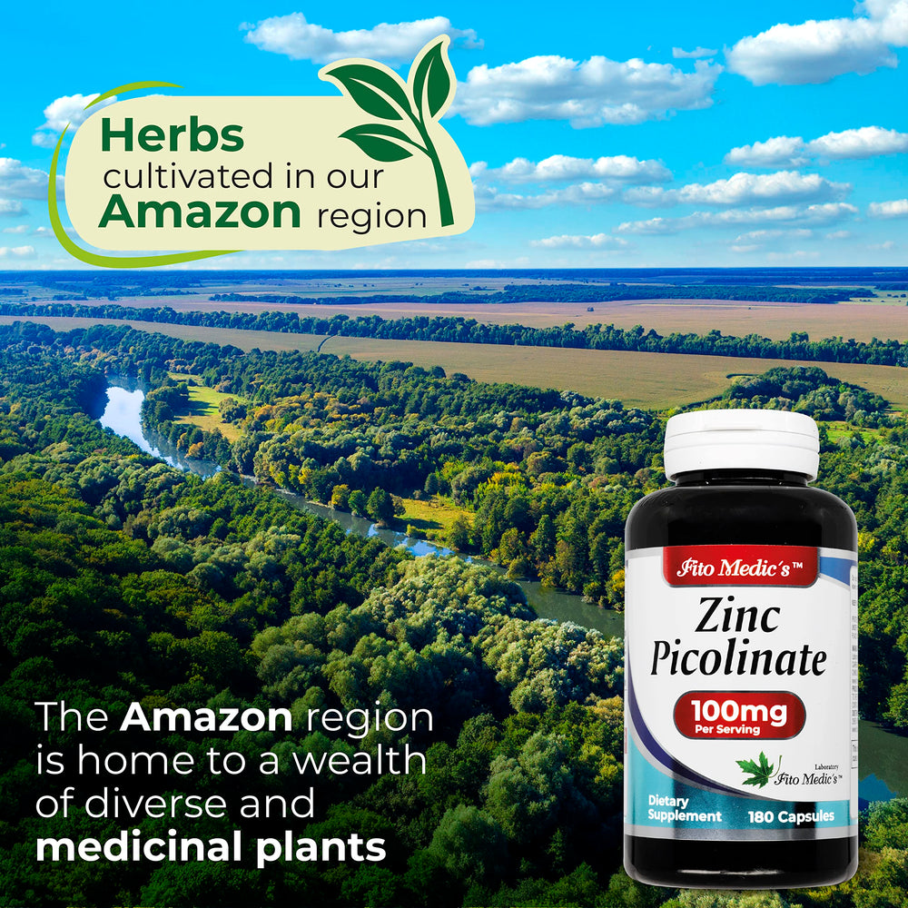 Closeup of FITO MEDIC'S Zinc Picolinate capsules, compact daily supplement.
