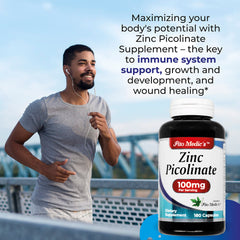 Front label view of FITO MEDIC'S Zinc Picolinate packaging for daily immune support.