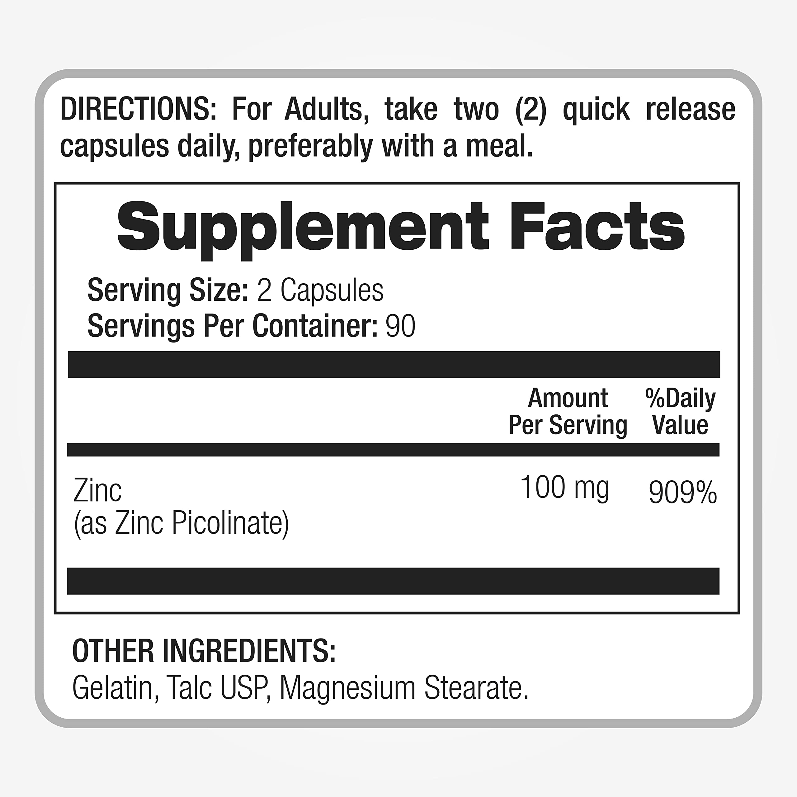 Store display featuring FITO MEDIC'S Zinc Picolinate for easy discovery.