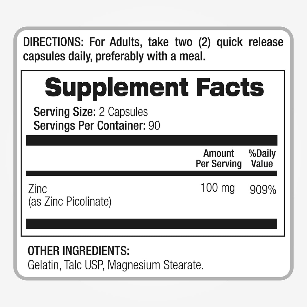 Store display featuring FITO MEDIC'S Zinc Picolinate for easy discovery.