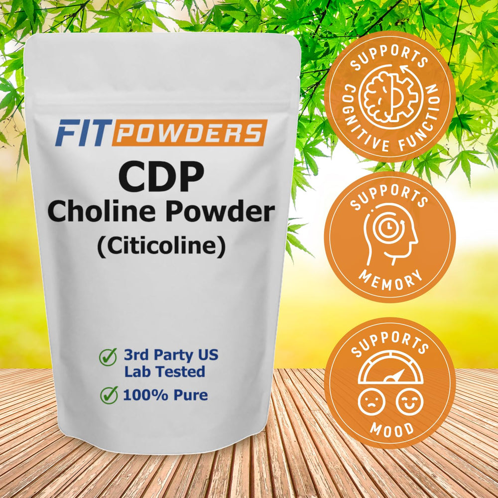 FitPowders Citicoline scoop aids precise daily dosing for easy use.