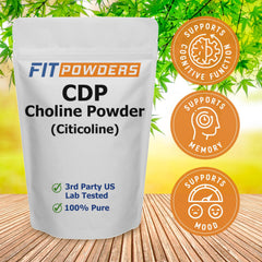 FitPowders Citicoline scoop aids precise daily dosing for easy use.