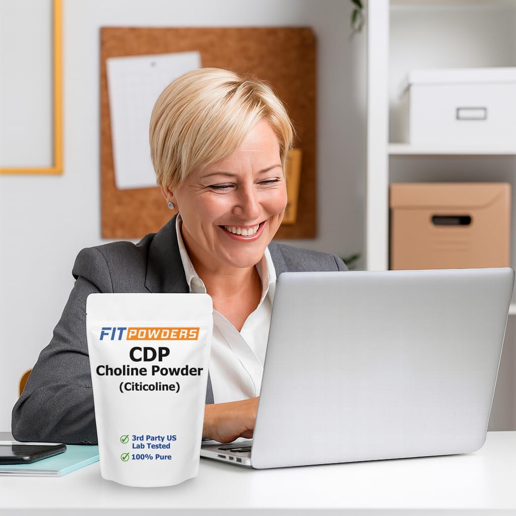 FitPowders Citicoline powder pour for smooth mixing into drinks