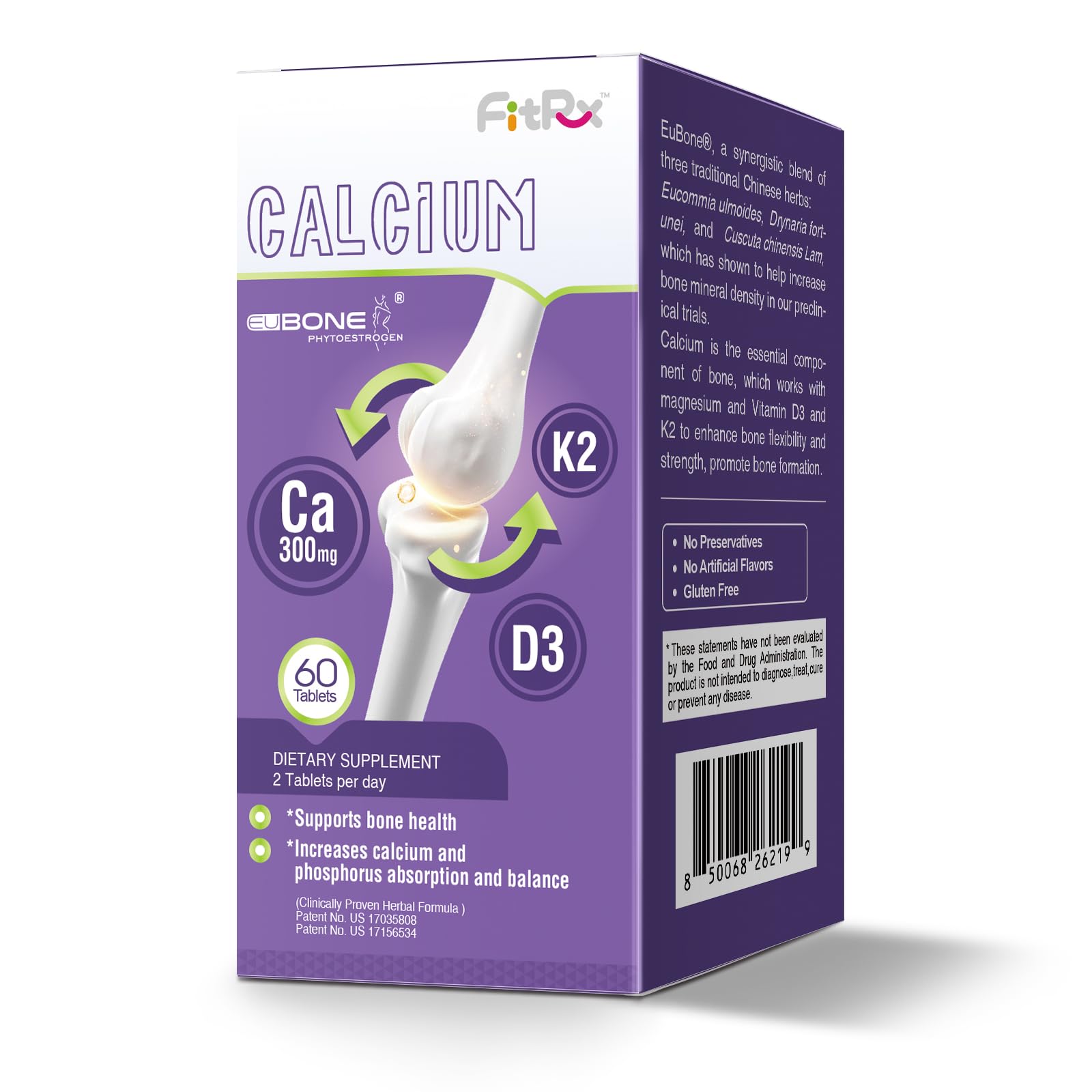FitRx EuBone minis bottle with compact calcium tablets for easy daily intake