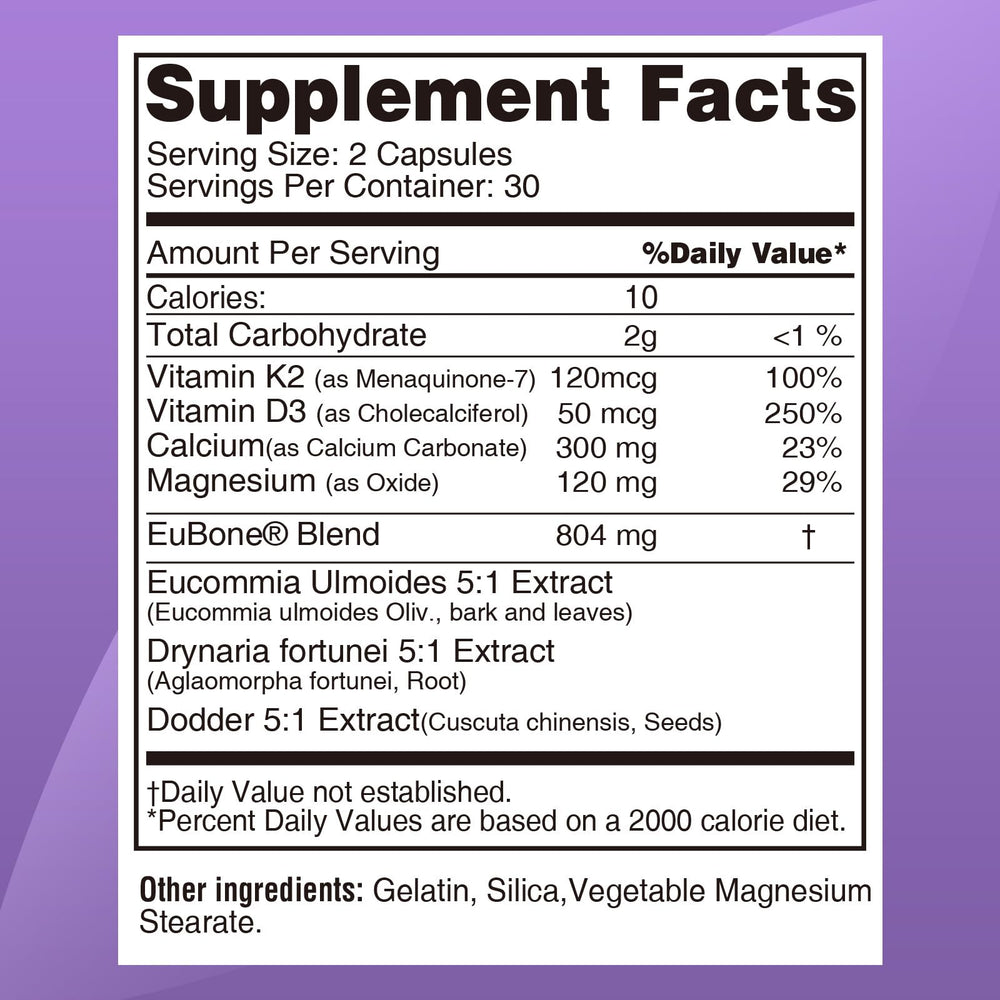 FitRx EuBone plant-based formula packaging shows plant-based ingredients for bone support