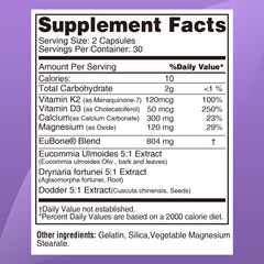 FitRx EuBone plant-based formula packaging shows plant-based ingredients for bone support