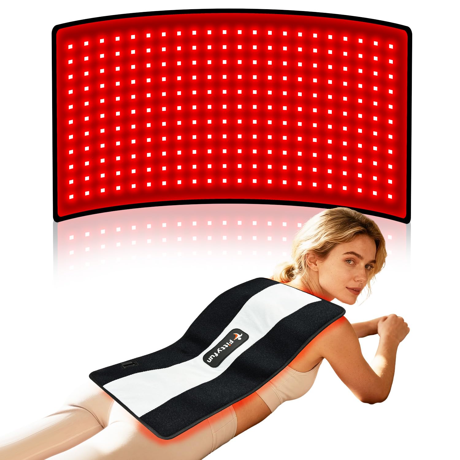Fittyfun red light wrap targets the back for soothing warmth and gentle muscle relaxation.