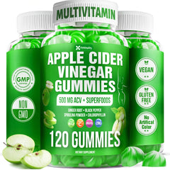 FitVitality 120 ACV Gummies bottle front for easy daily wellness routine.