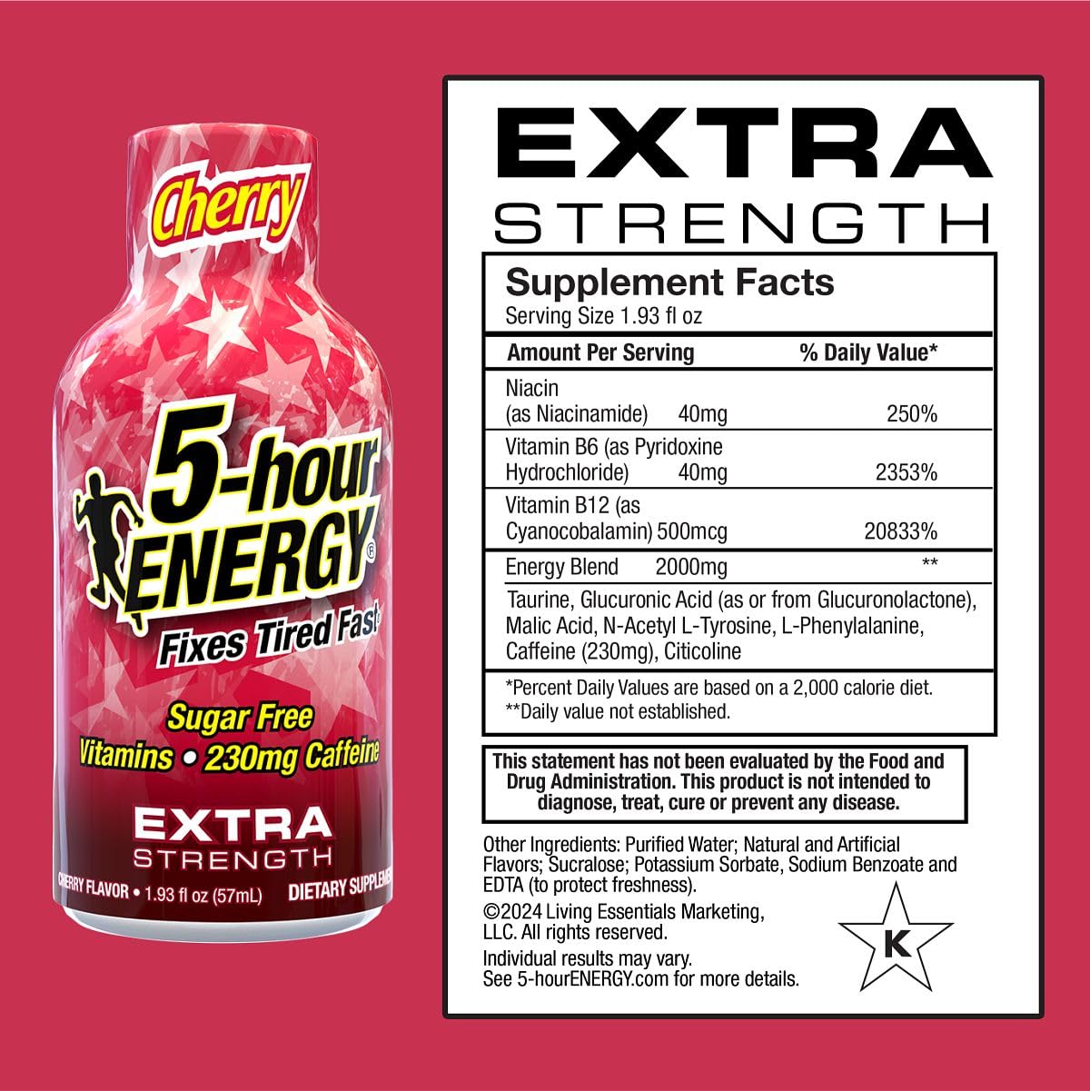 Five-hour ENERGY Cherry Shot in hand for on-the-go alertness.