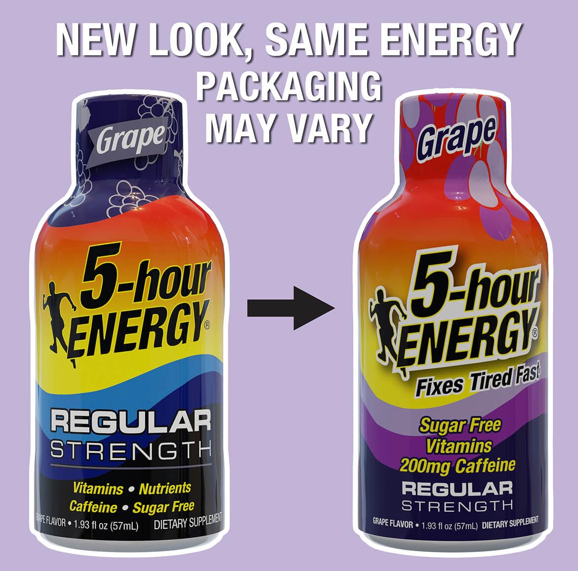 5-hour ENERGY grape regular travel pack underscores compact boost for trips.