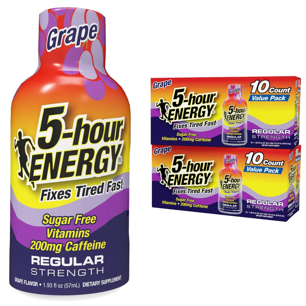 Five-hour ENERGY Regular Strength bottle front for a quick morning energy boost