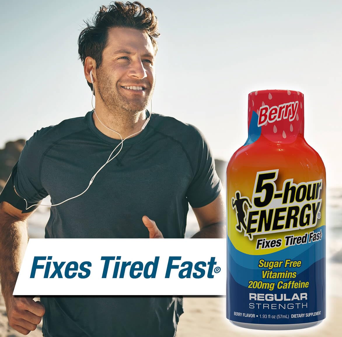 Pocket-size bottle of 5-hour ENERGY Berry ideal for travel and commutes.