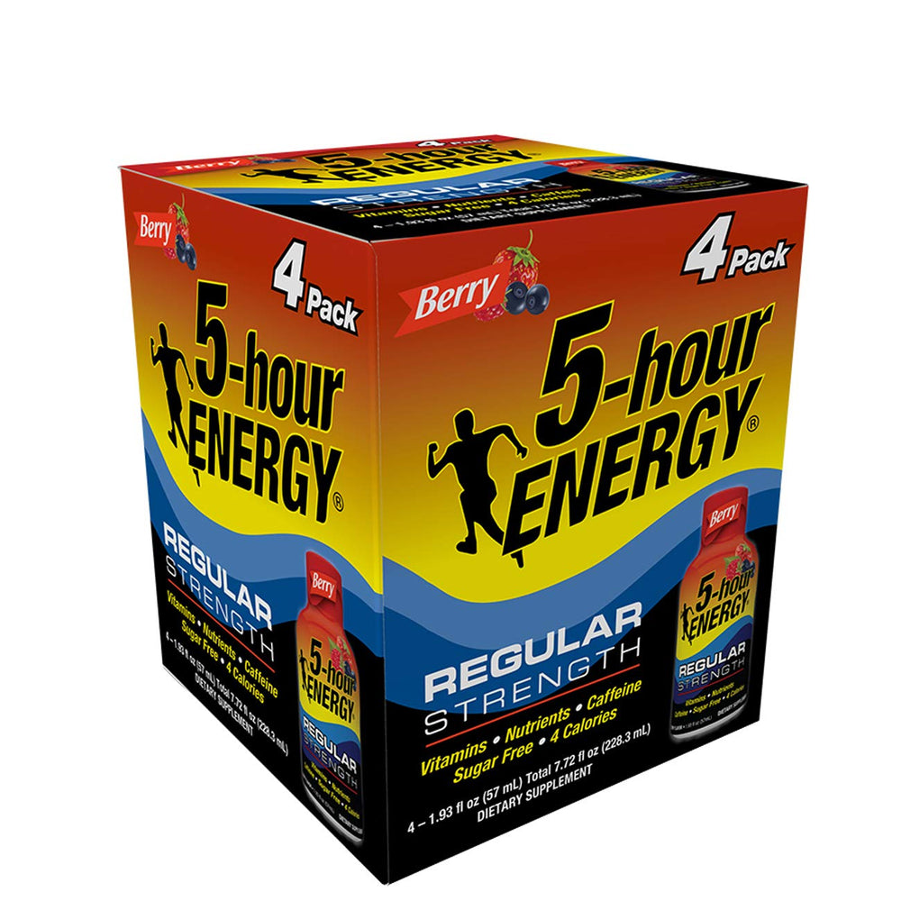 Five-hour ENERGY Berry shot provides quick focus with refreshing berry flavor.