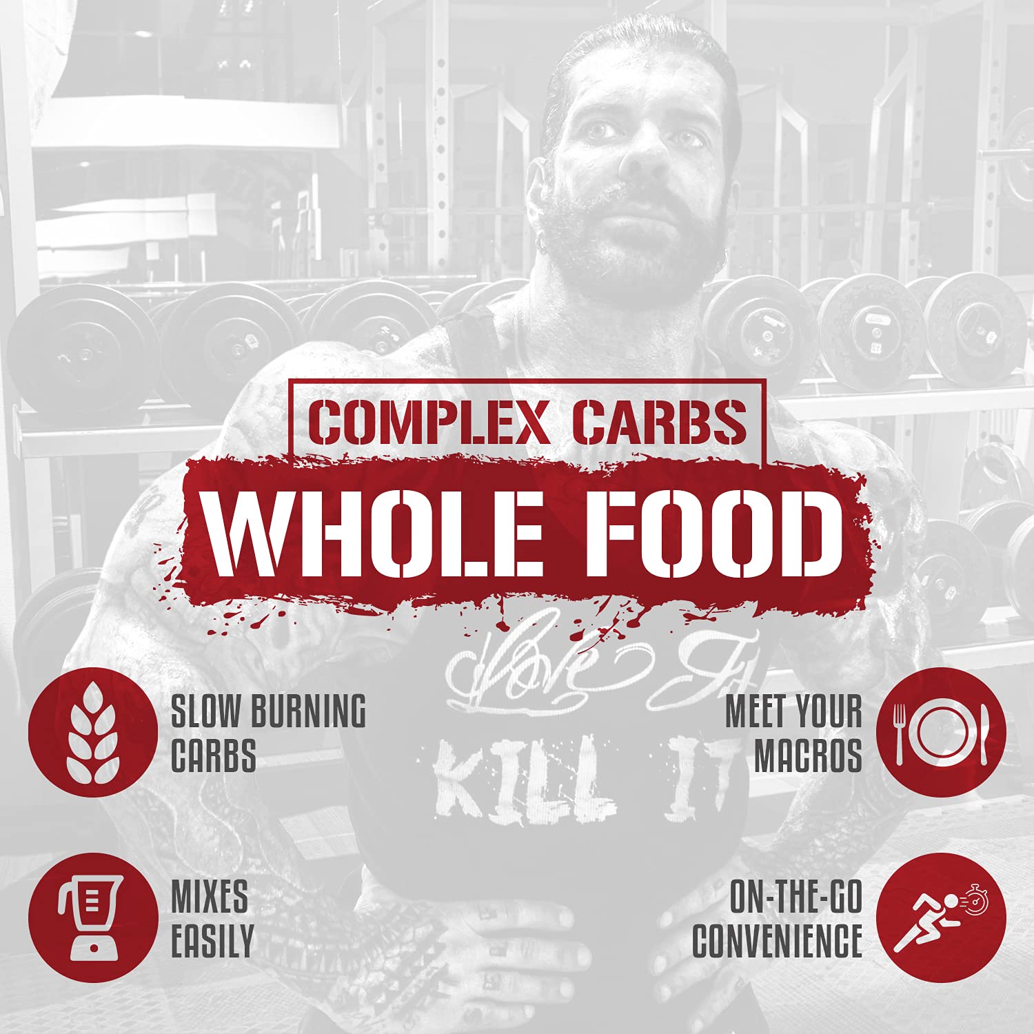Blueberry Cobbler flavor label on Real Carbs tub highlighting flavor and ingredients clarity
