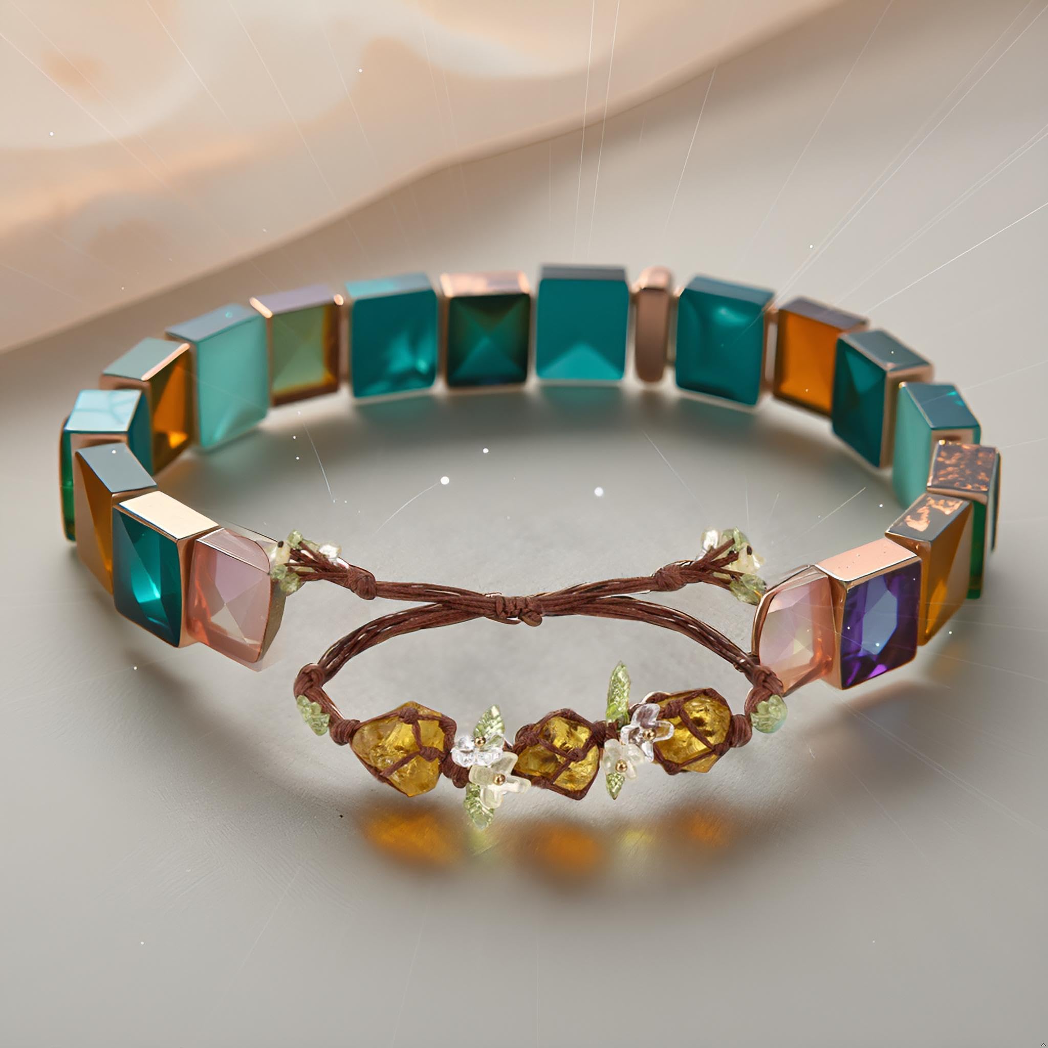 Fivoilin Beach bracelet worn at sunset for carefree summer style