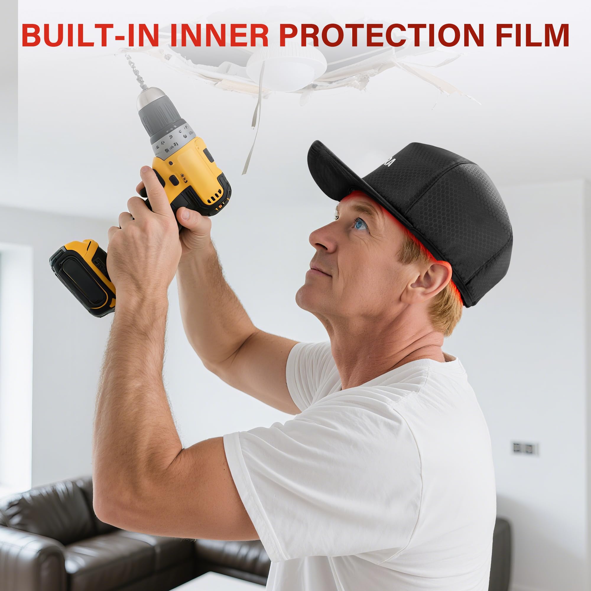 FIVORRA red light cap removable inner liner for quick, hygienic cleaning.