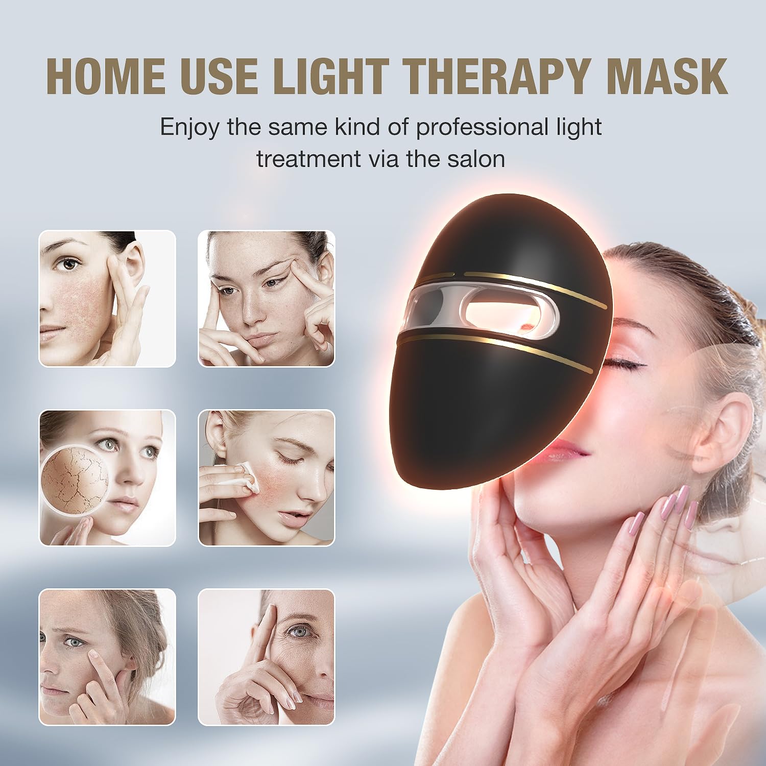 F FIWENE Pro-Grade FSA LED mask—remote control detail enabling easy, hands-free operation.