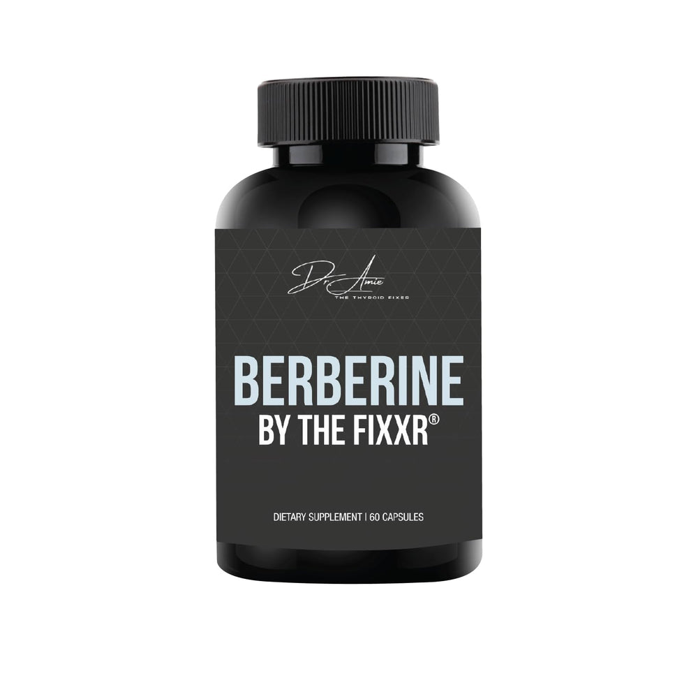 Fixxr Berberine HCI bottle showing 1200 mg per serving for steady energy.