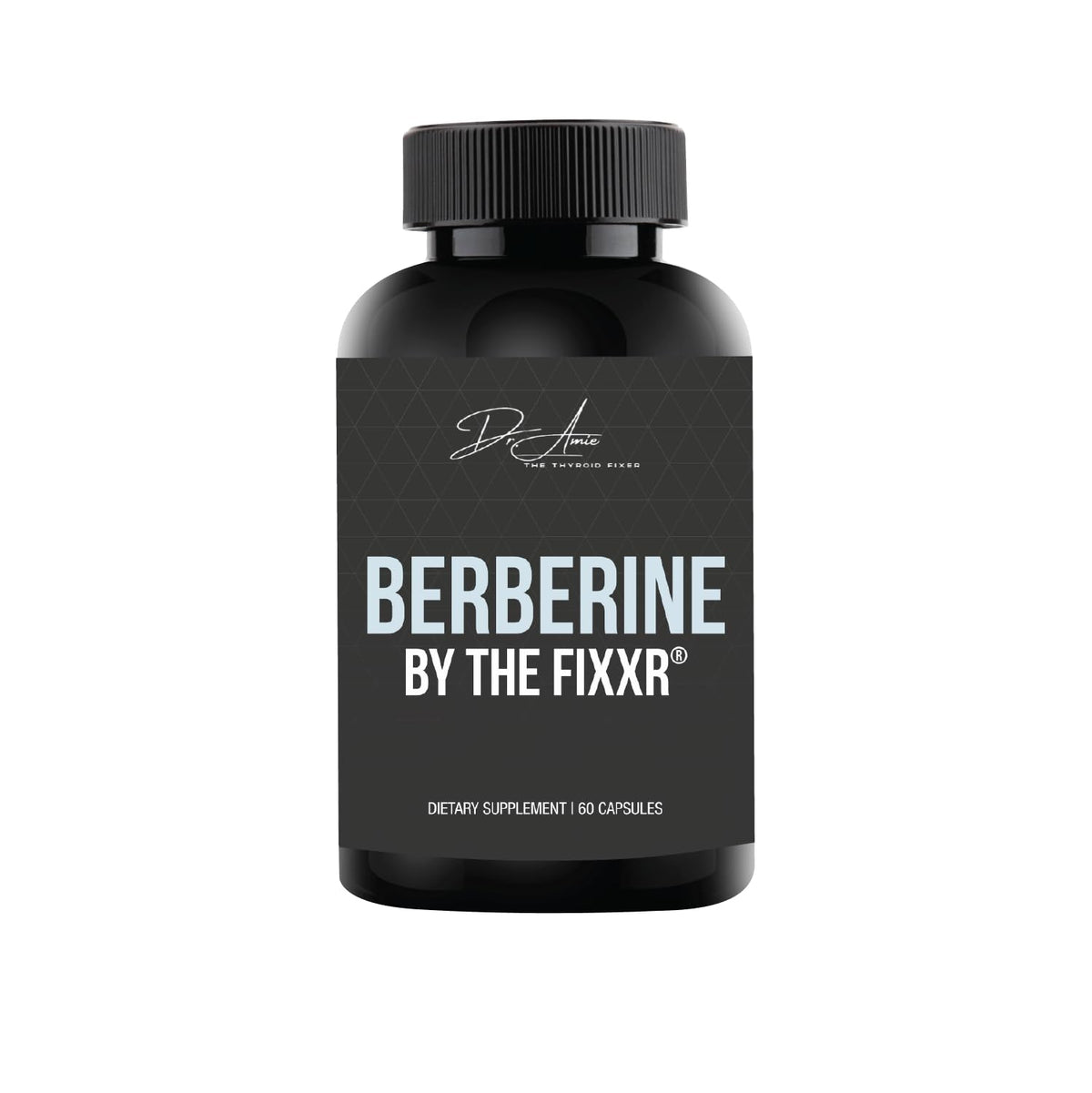 Fixxr Berberine HCI bottle showing 1200 mg per serving for steady energy.