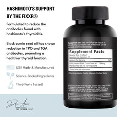 Fixxr Hashimoto's Support softgels close-up for daily wellness and steady energy.