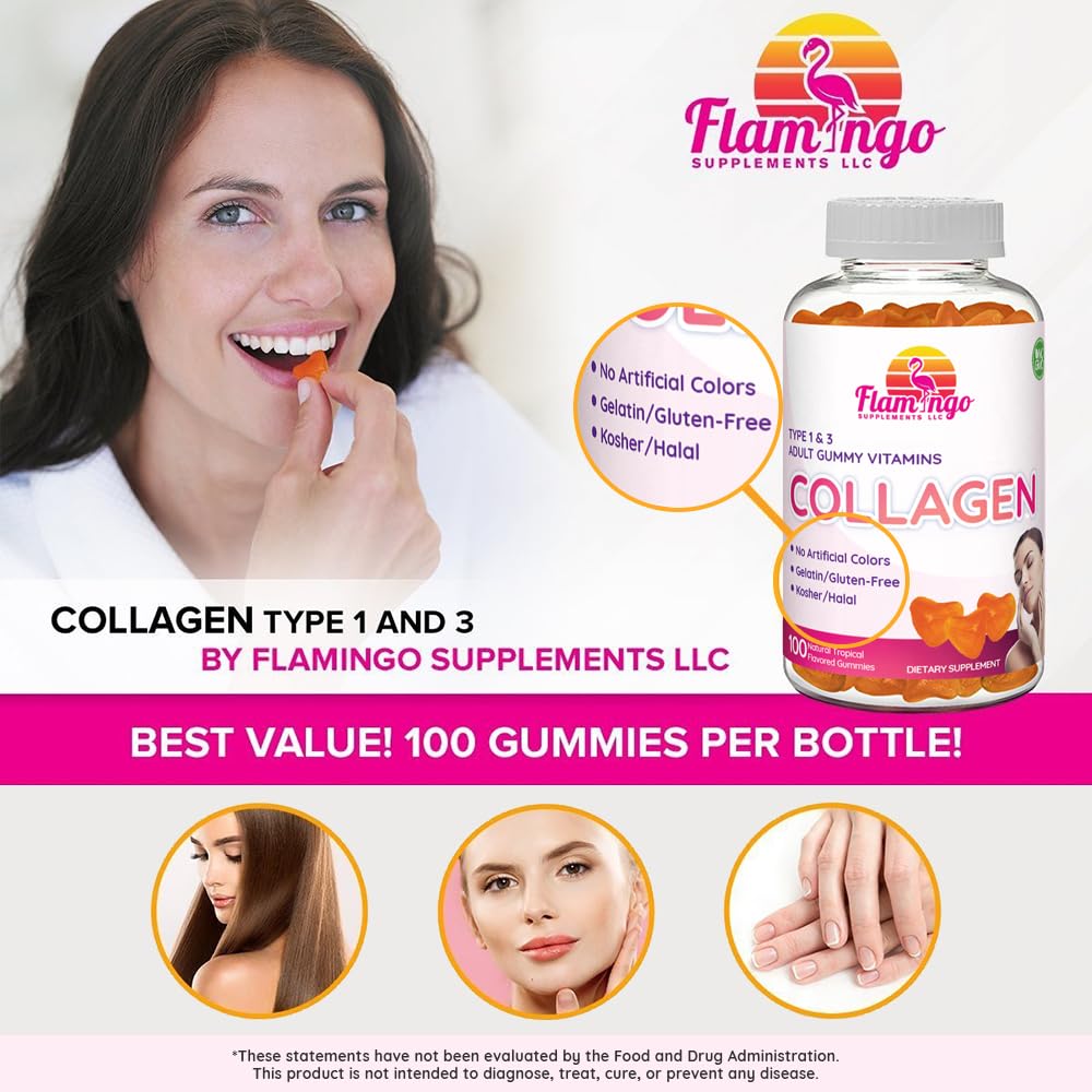 Flamingo Collagen Gummies texture closeup reveals chewable, jelly-like consistency.
