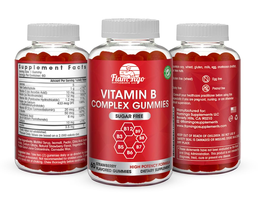 Flamingo Supplements third-party tested B complex gummies made in the USA for quality assurance