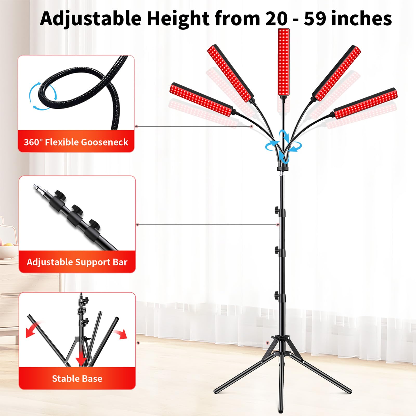 FlaoAito seven-wavelength lamp with modes for diverse skin needs.