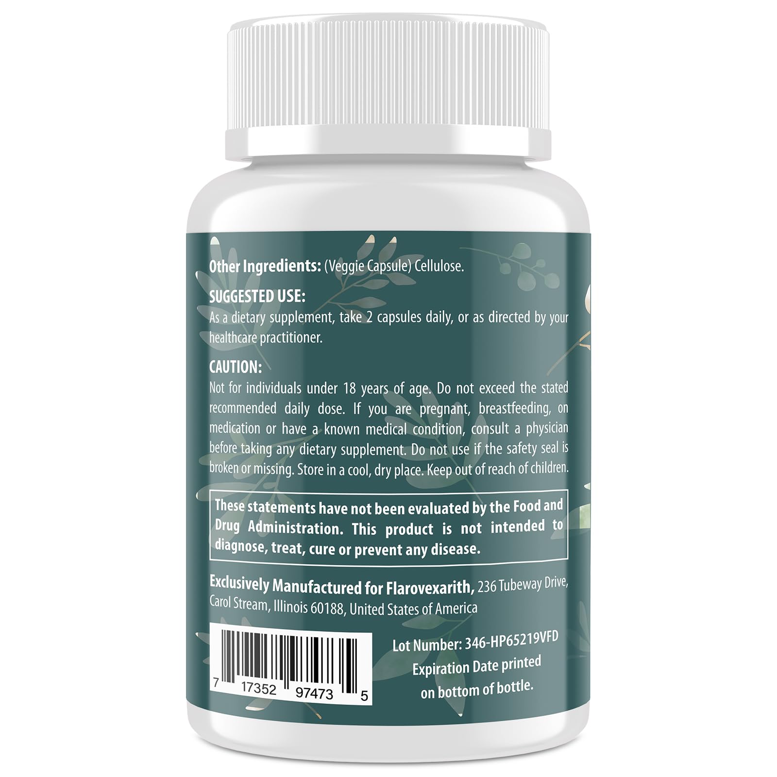 Flarovexarith chlorophyll capsules closeup highlighting plant-based freshness.