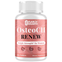 Flarovexarith OsteoCII Renew bottle shown for daily joint and bone support