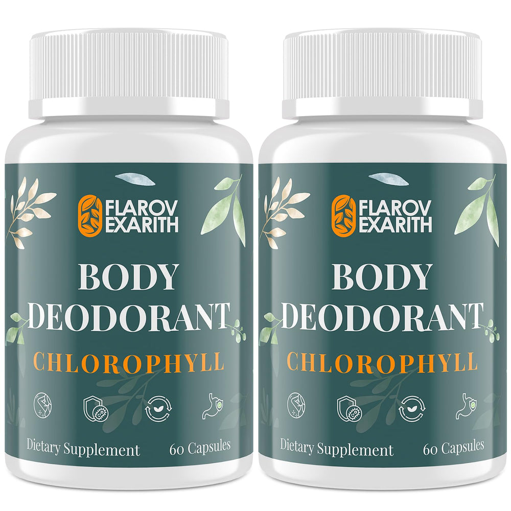 Flarovexarith women's body deodorizing supplement bottle supports daily freshness.