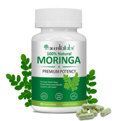 Flasture Moringa capsules bottle for daily energy and immune support.