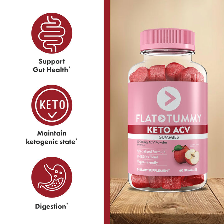 Textura suave de gomitas Flat Tummy CETOGÉNICAS ACV para sabor agradable