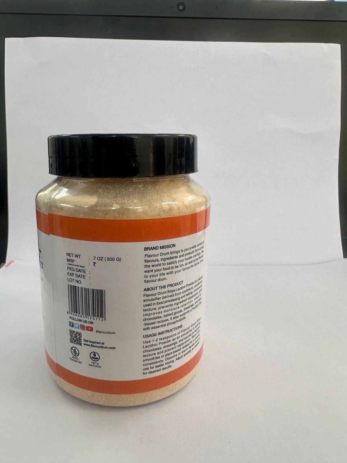 Flavour Drum Soya Lecithin Powder canister stored for versatile cooking.