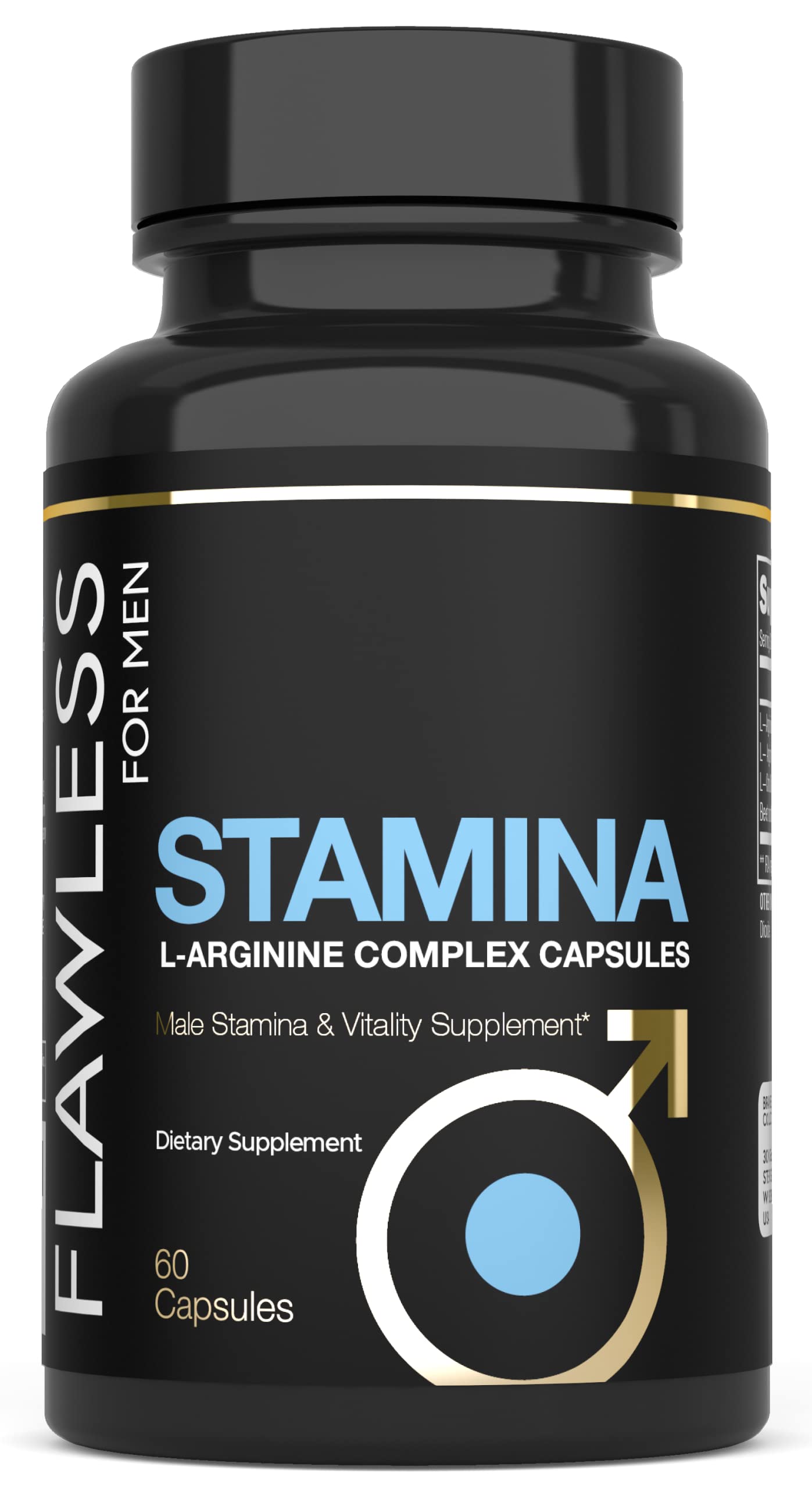 Flawless for Men Stamina capsule row highlights consistent daily pills