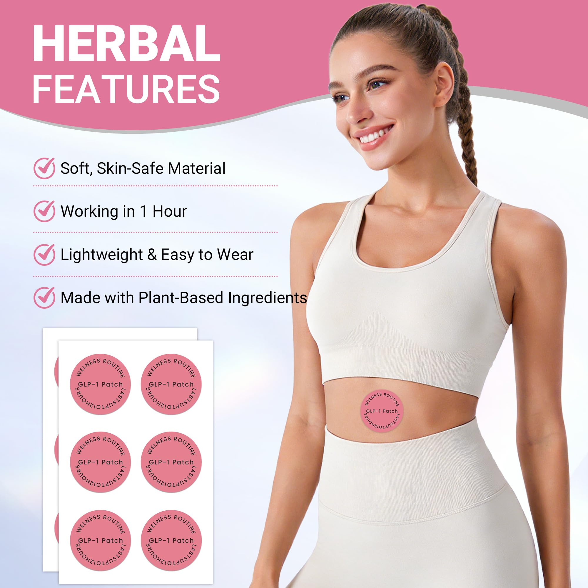 FLETUTE GLP-1 Patch on arm shows discreet daily wear.