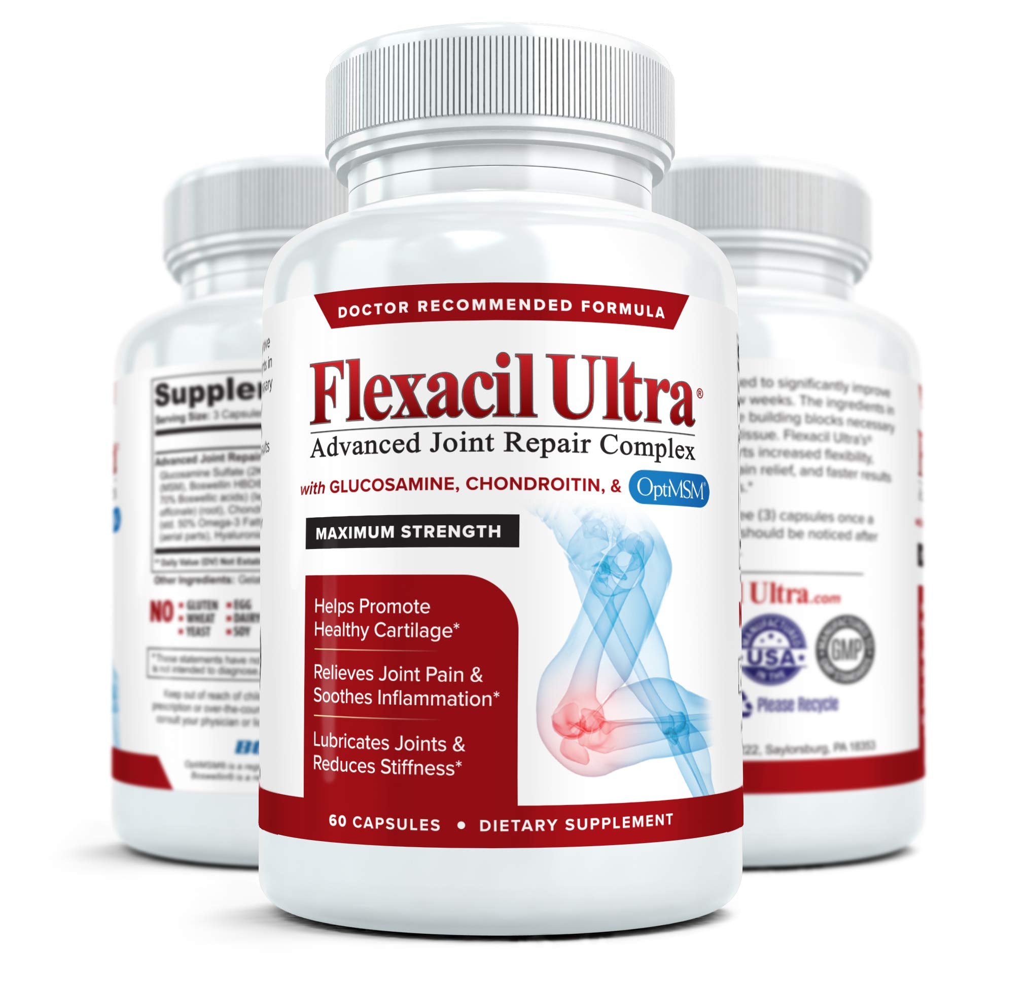 Flexacil Ultra bottle dispensing cap shown in a daily routine setting
