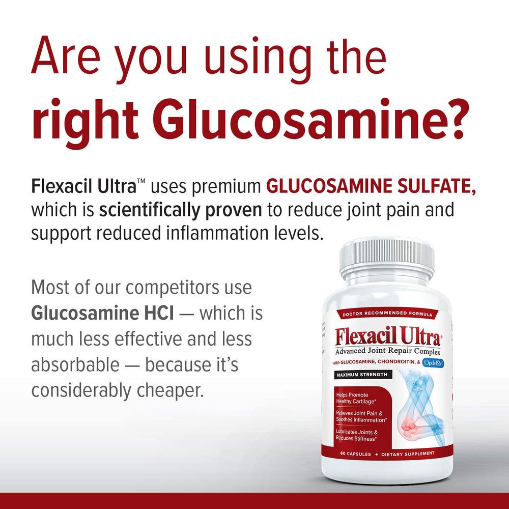 Flexacil Ultra capsules in hand ready for daily supplementation