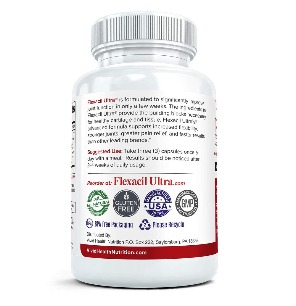 Flexacil Ultra factory line photo emphasizing USA-made manufacturing standards