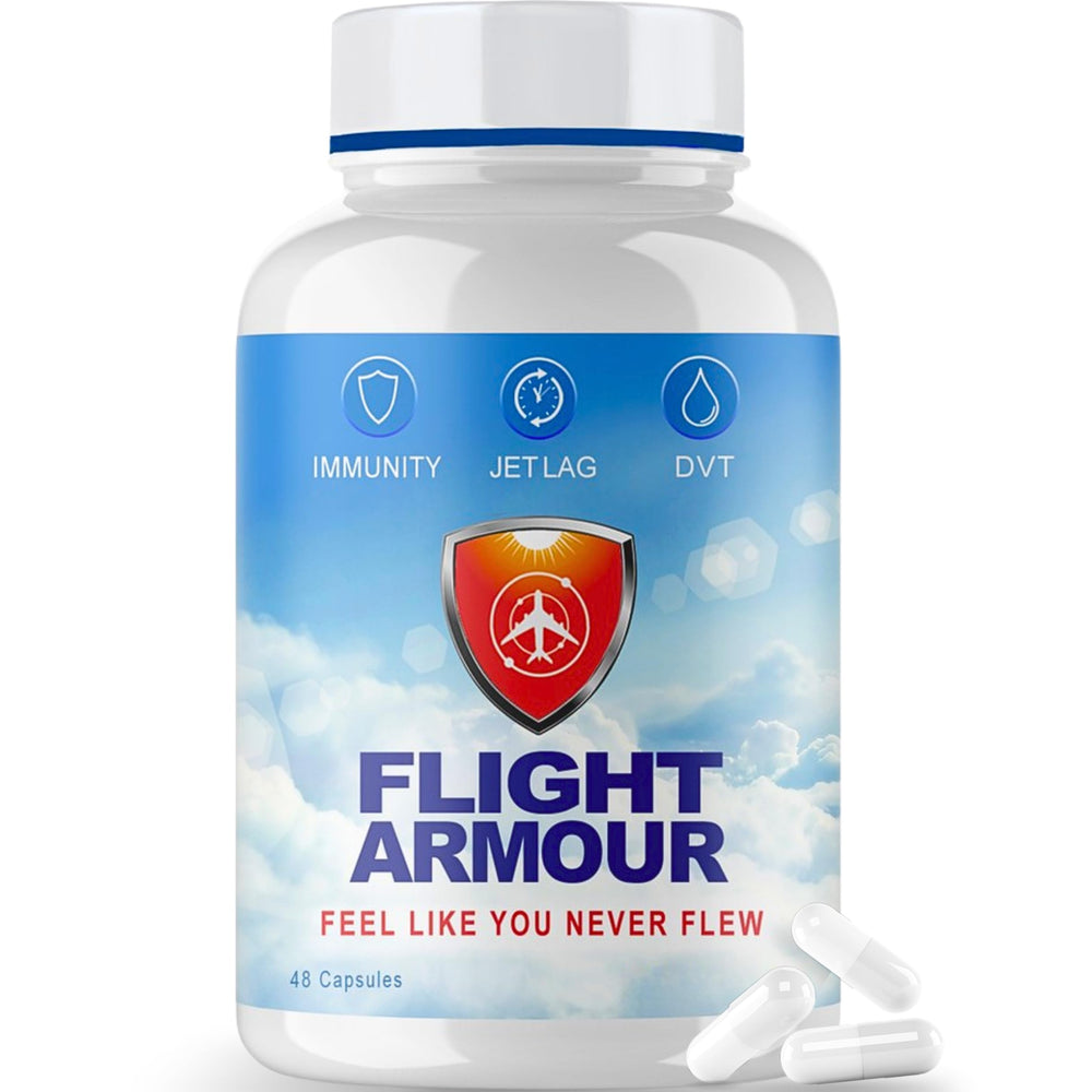 Flight Armour jet lag relief bottle ready for travel and energy