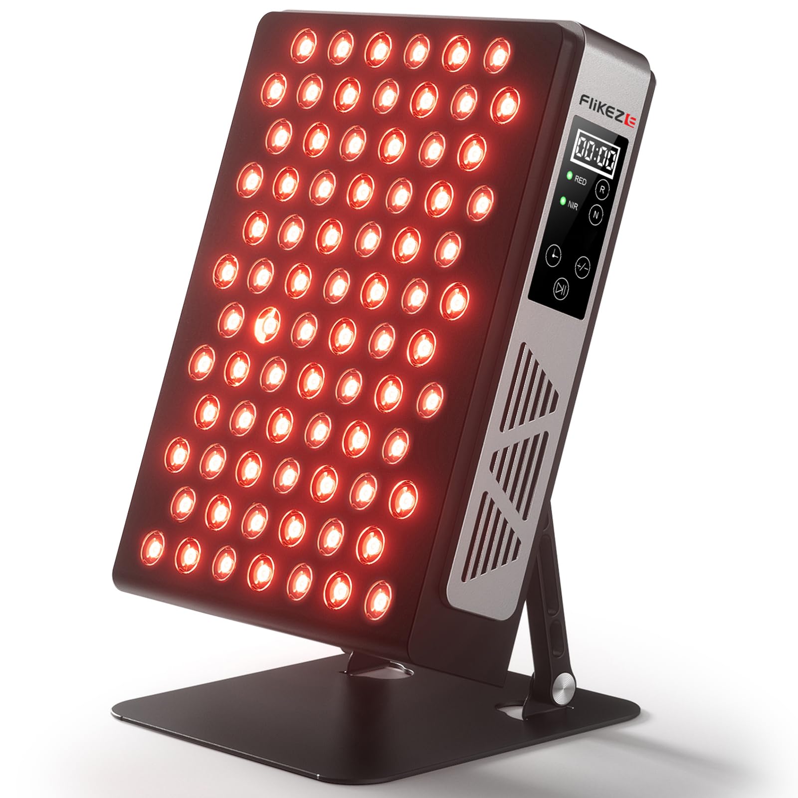 FliKEZE red light panel front view showing wide-area coverage for facial treatment